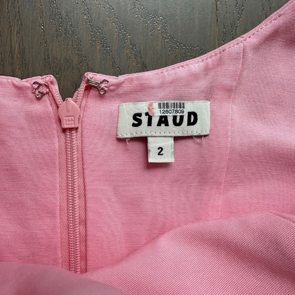 STAUD Joy Gown Long Maxi Dress Pearl Pink - Size 2 - Picture 4 of 11